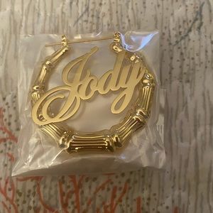 Bamboo gold plated earrings